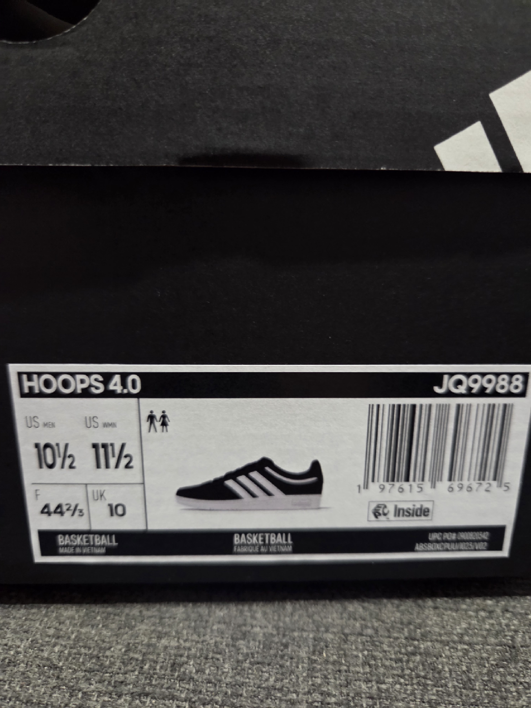 Adidas Hoops 4.0 Men's Shoes - US 10.5