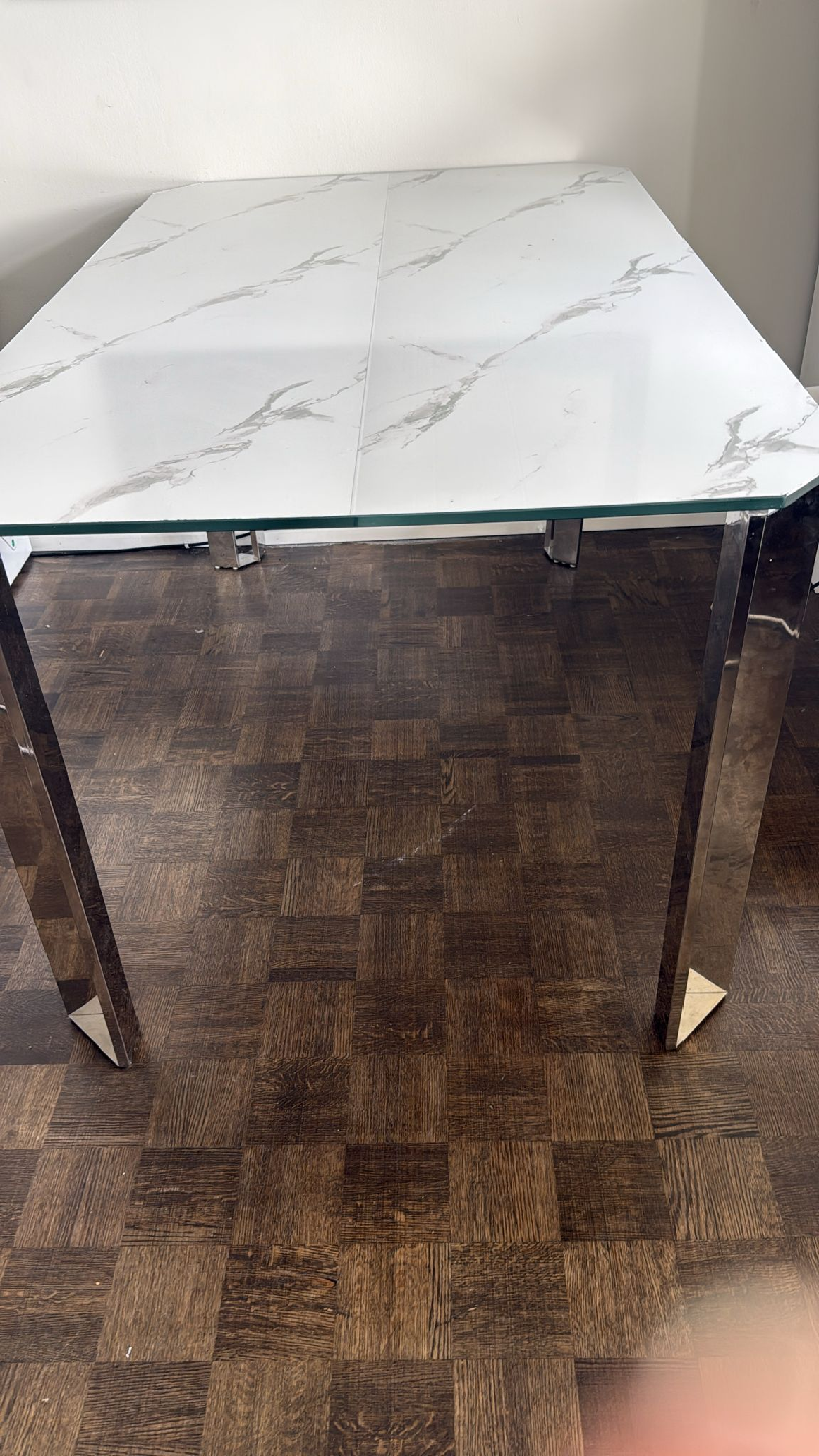 Marble-look Dining Table - photo 3