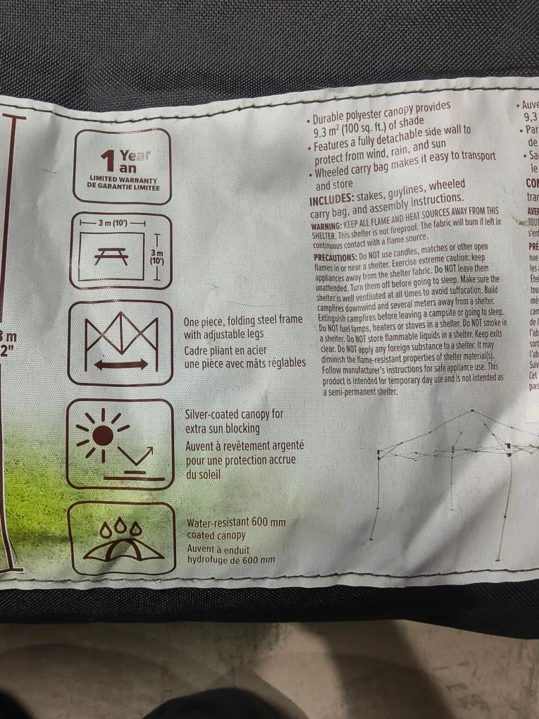 Outdoor 10' x 10' Easy-Up Canopy Shelter image indicator(4)