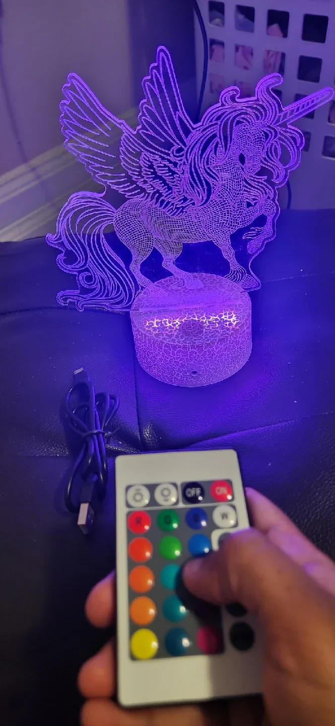 Portable Unicorn 3D night light image indicator(3)