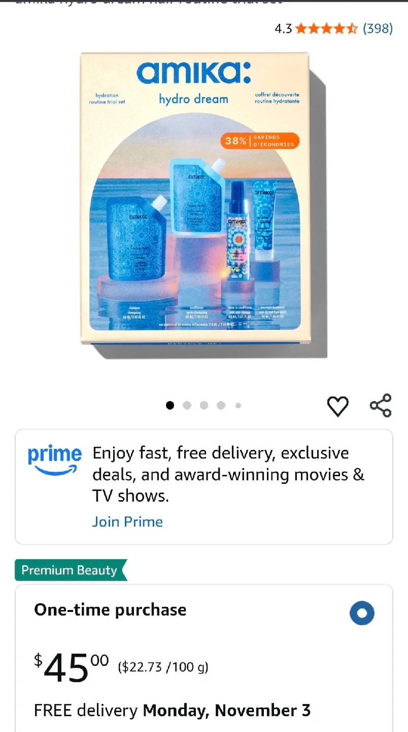 Amika Hydro Dream Hydration Routine Trial Set image indicator(3)