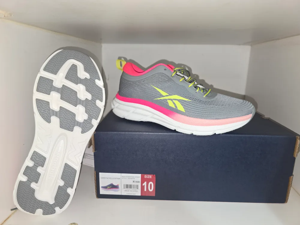 Reebok Road Stride Grey/Yellow/Pink Size 10 (New) image indicator(6)