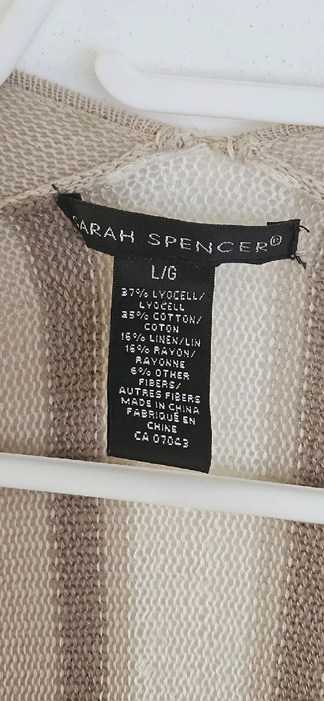 Brown and beige cardigan size large image indicator(3)