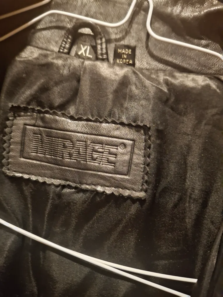 Mirage Black Leather Trench Coat XL image indicator(3)