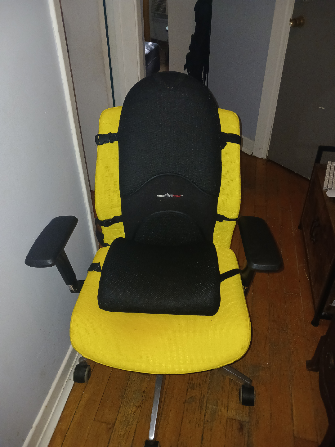 Computer Chair w/ Obus Backrest  - Yellow/Black