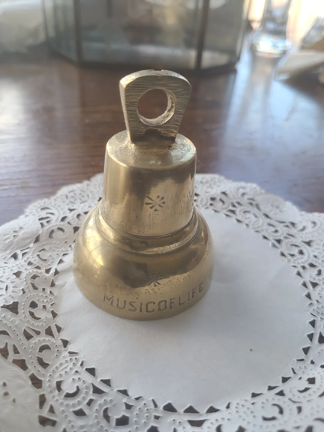 Vintage Brass "Music of Life" Bell image indicator(2)