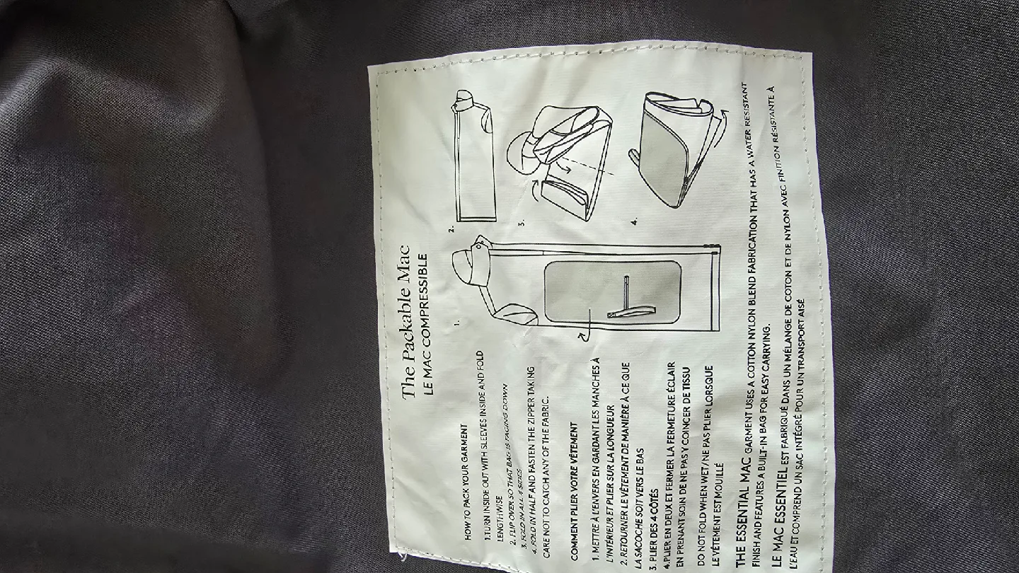 Club Monaco Packable Mac Coat - Size L image indicator(4)