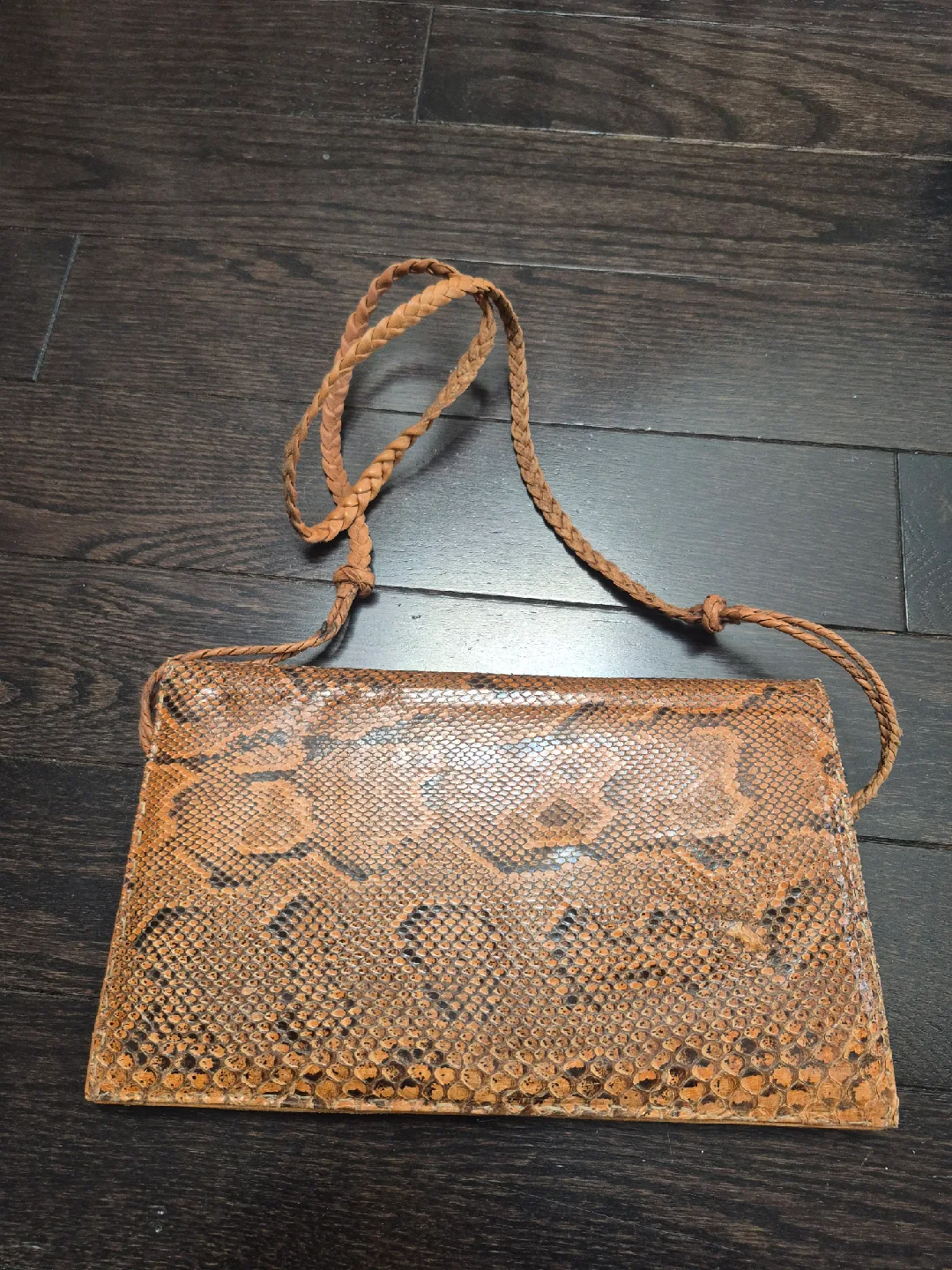 VINTAGE Real Snakeskin Envelope Bag thumbnail