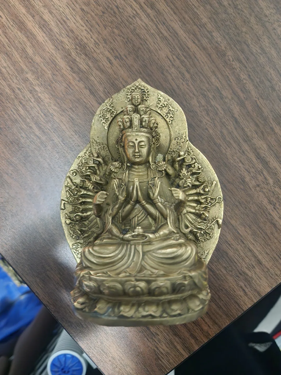 Brass statue of Guanyin, also known as Avalokiteśvara thumbnail