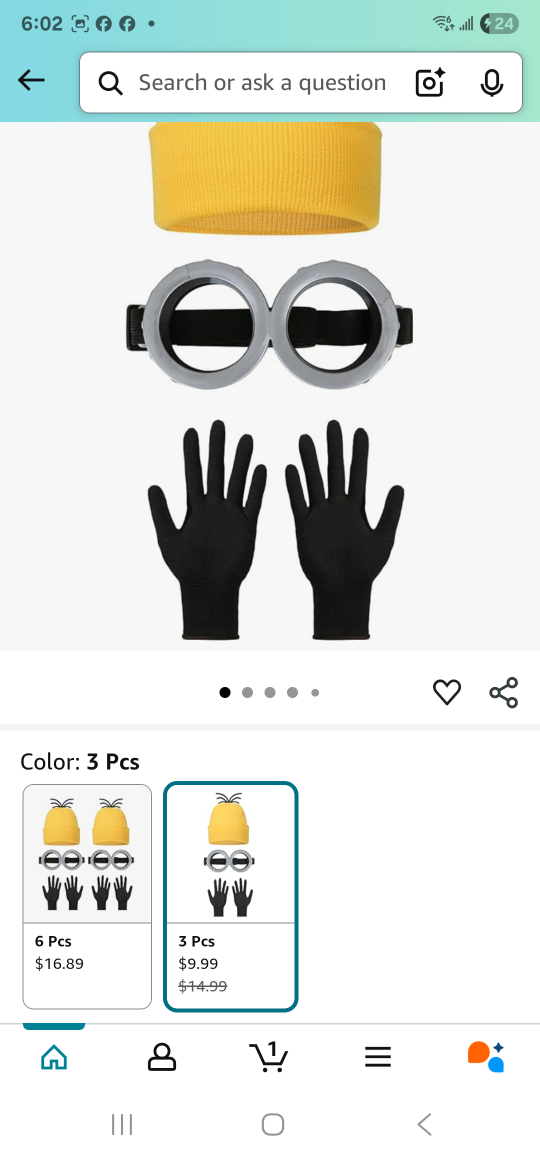 Minion Hat, Goggles, and Gloves Set - photo 4