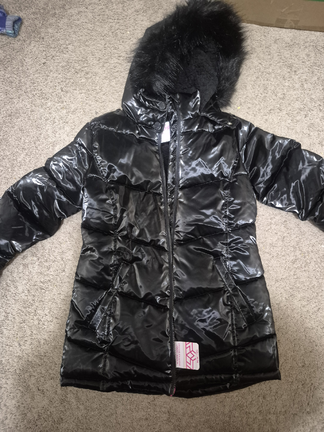 Justice Black Puffer Jacket - Size M (10) - photo 2