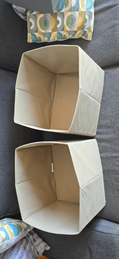 I🥕🥕🥕🥕🥕🥕🥕KEA Storage Boxes - 3 Gray, 2 Beige, 2 Organizers🥕🥕🥕🥕🥕🥕🥕 image indicator(3)