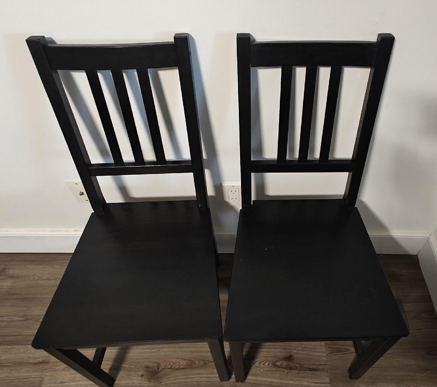 Set of 2 Black Dining Chairs