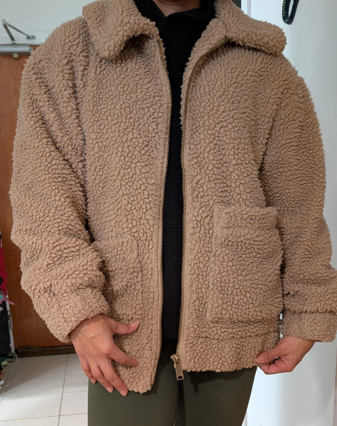 Beige Teddy Fleece Jacket
