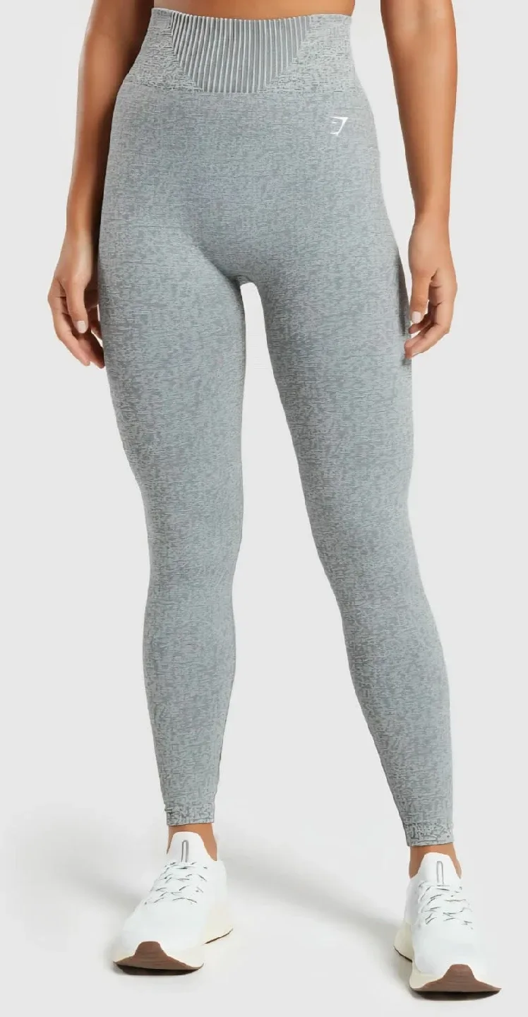 AS NEW - Gymshark Marl Seamless Leggings image indicator(6)