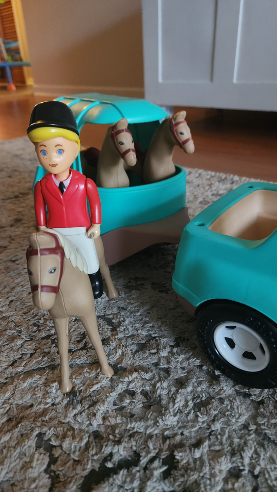 Vintage Little Tikes Horse Trailer and Jeep - photo 3