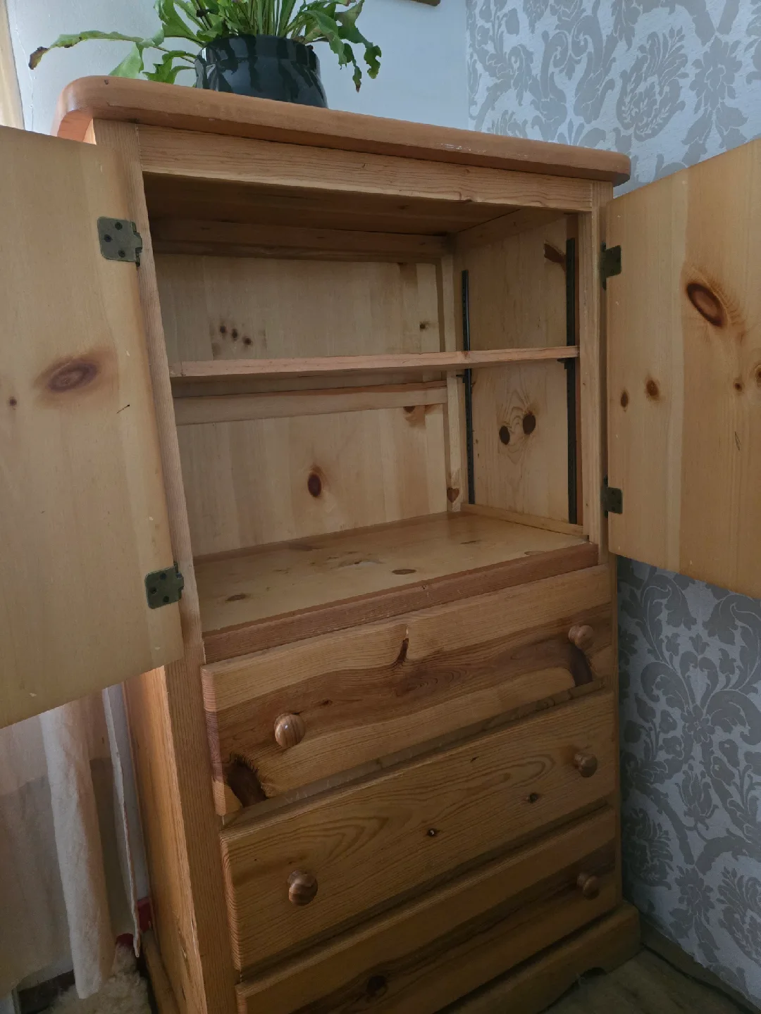 Wooden Wardrobe with Drawers image indicator(2)