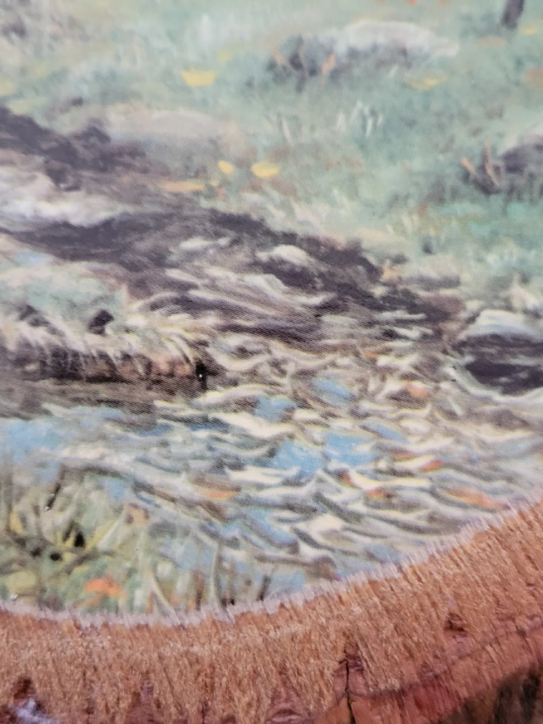 Vintage Print on Wood Slice. rustic art. pictures image indicator(4)