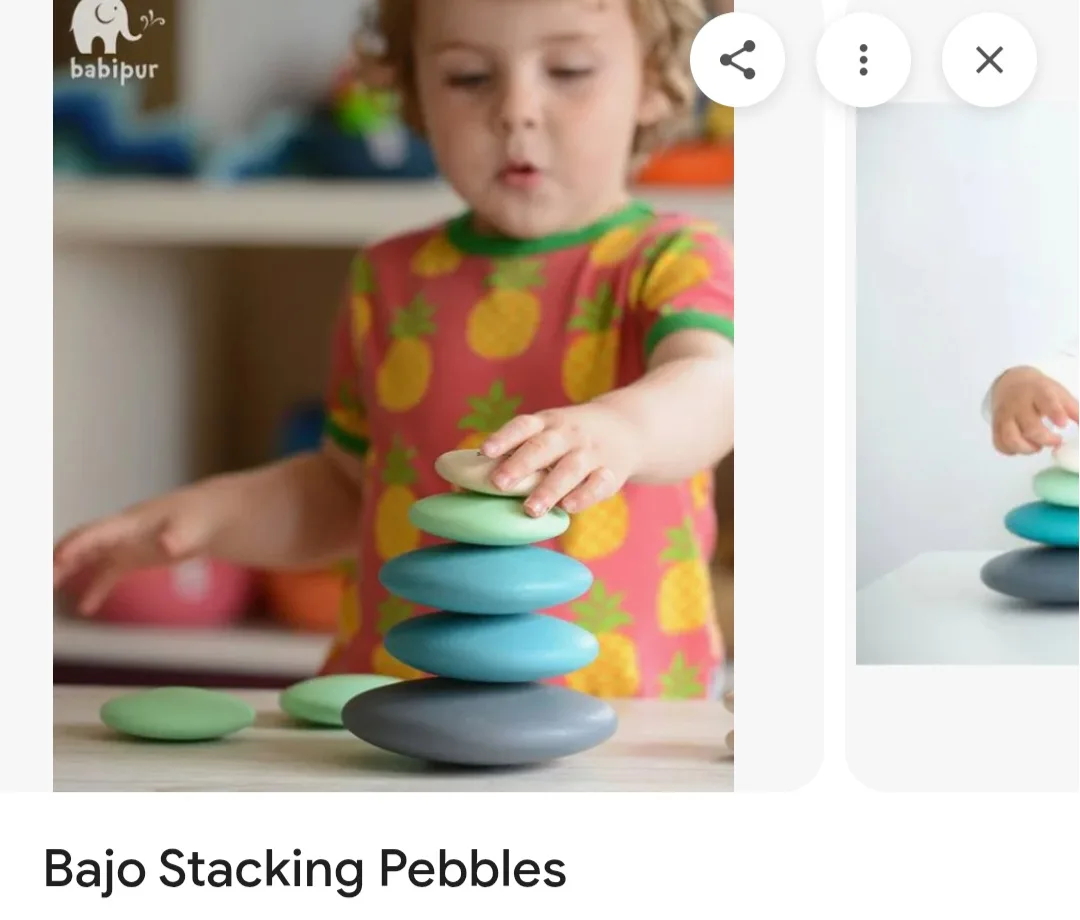 Bajo Stacking Pebbles Wooden Toy image indicator(4)