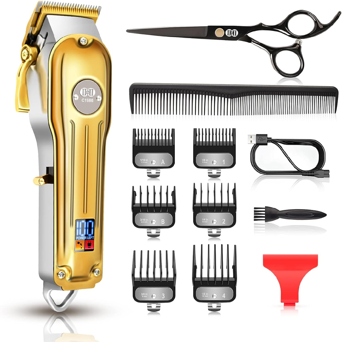 Cordless Hair Clippers, CIICII Professional Hair Clippers