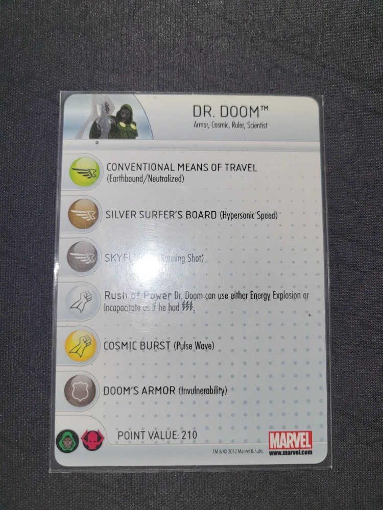 2012 Galatic Guardians Heroclix Set: Dr Doom #046 image indicator(6)