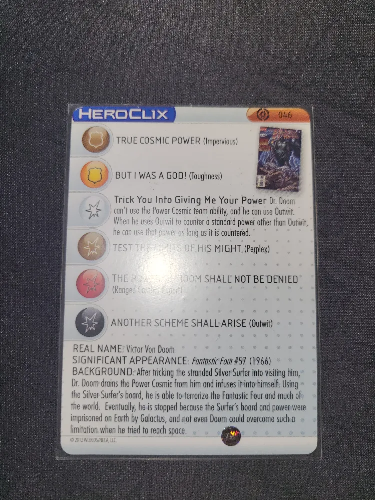 2012 Galatic Guardians Heroclix Set: Dr Doom #046 image indicator(7)