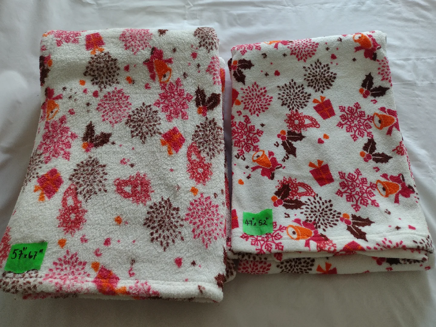Christmas Print Flannel Blankets - Two Sizes thumbnail