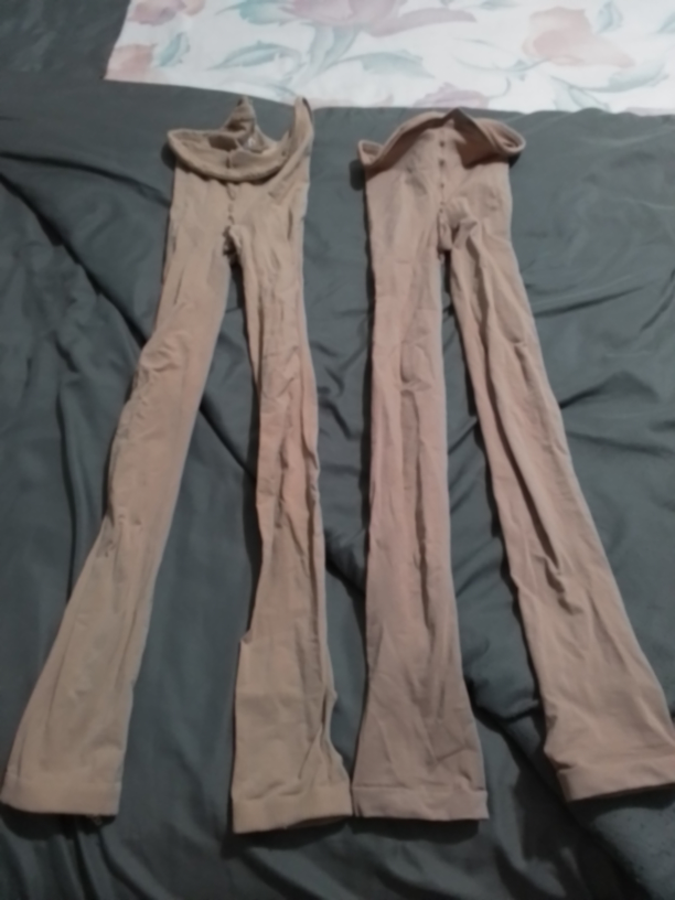 2 open toe dance tights size large/extra large for $8