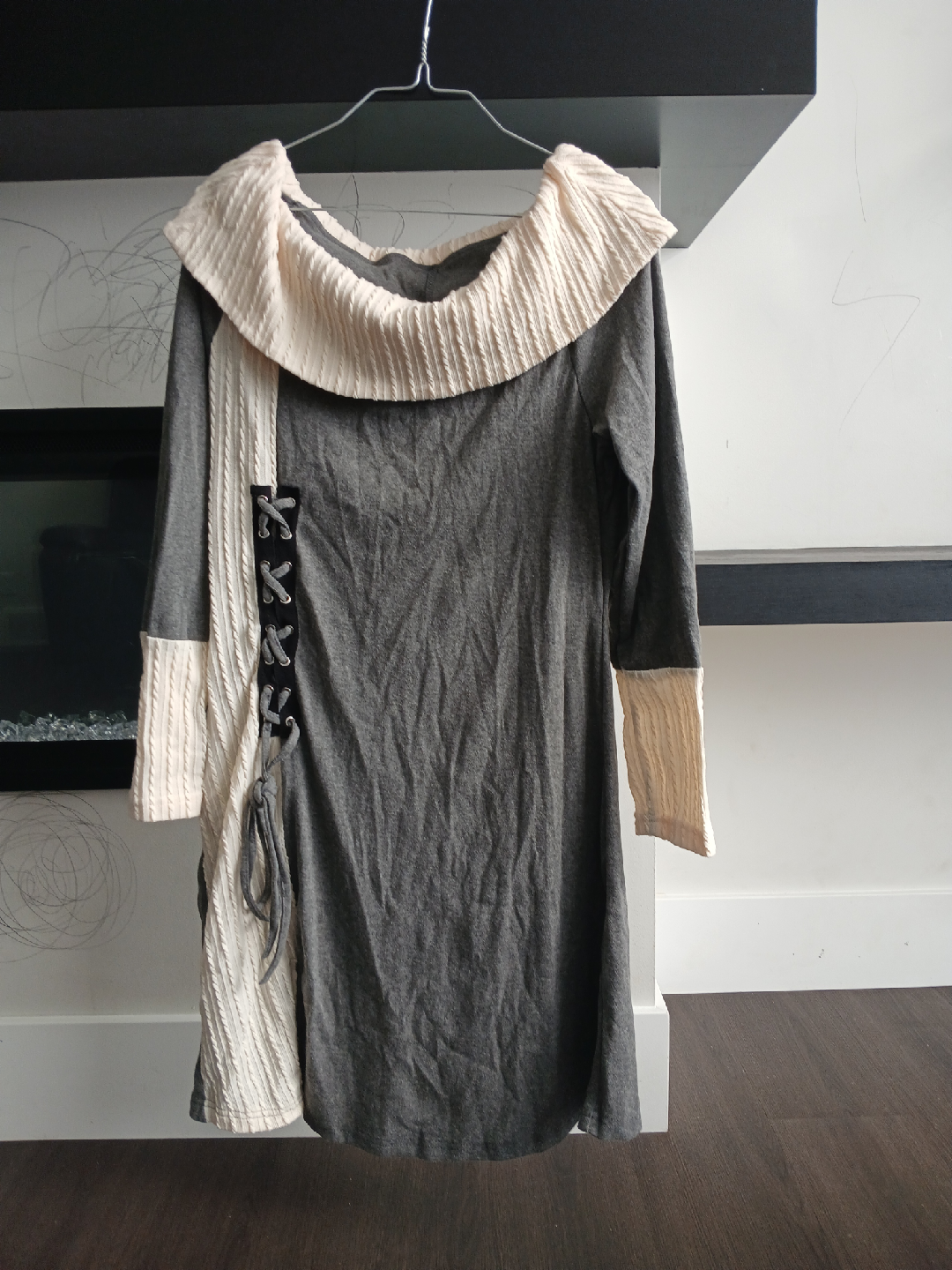 Grey & Cream Dress