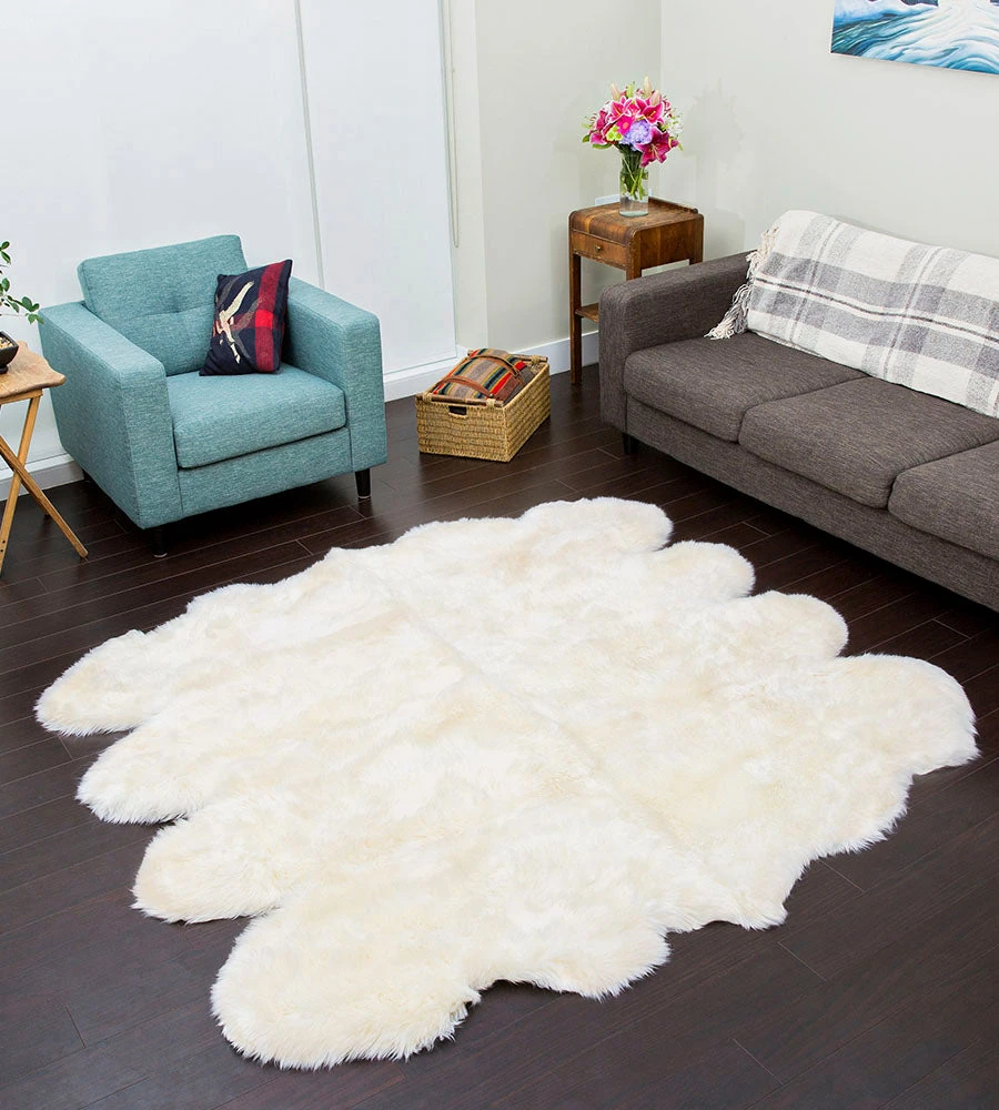 Ivory Sheepskin Area Rug