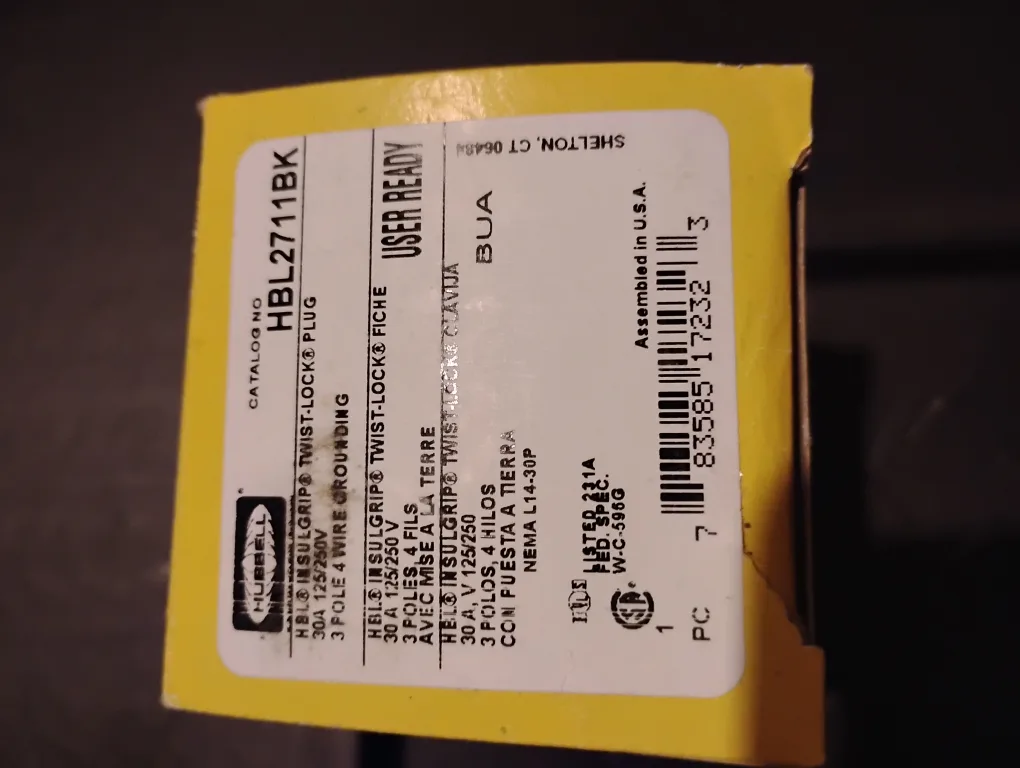 Hubbell HBL2713/HBL2711BK Twist-Lock Connectors electrical image indicator(2)