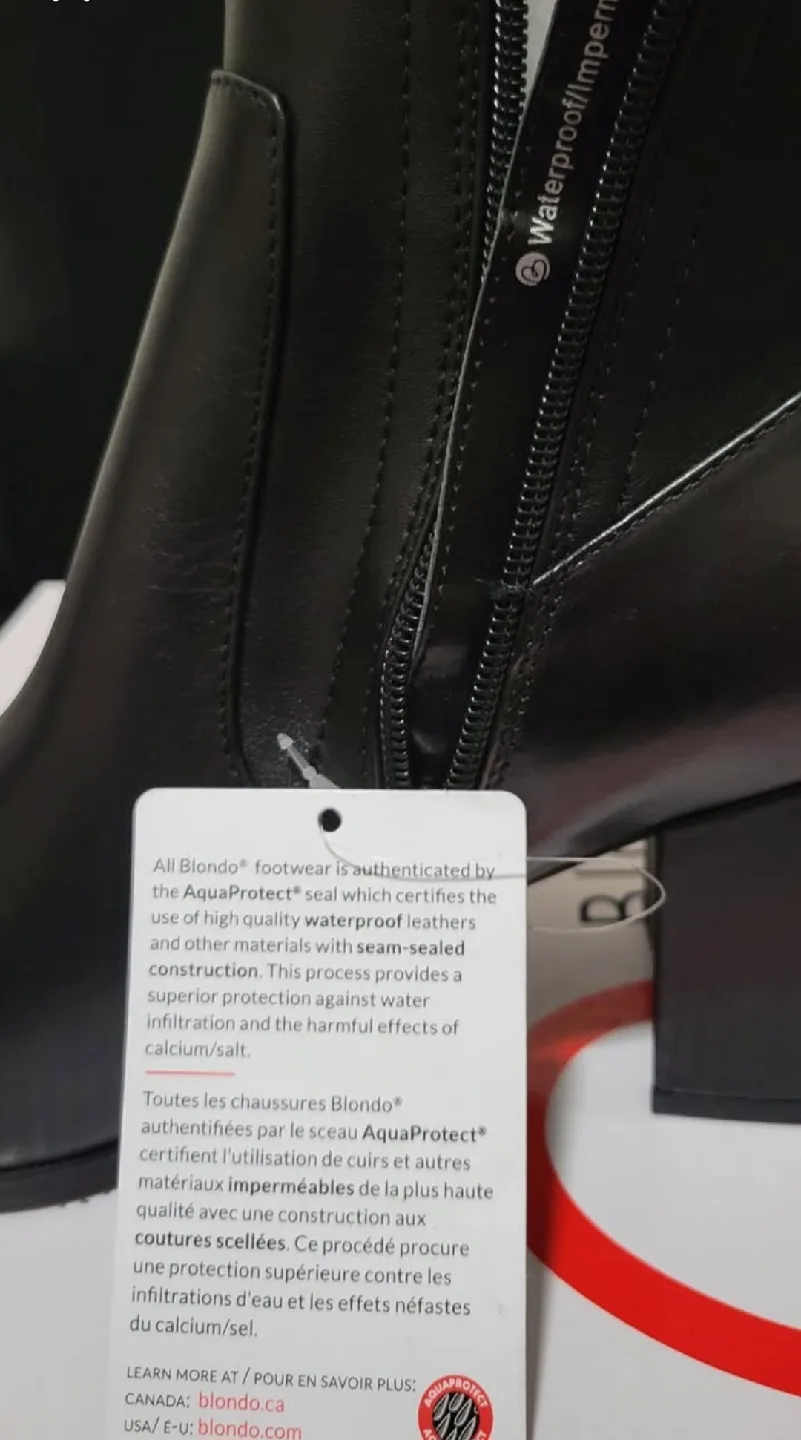 Blondo Black Leather Waterproof Booties image indicator(6)