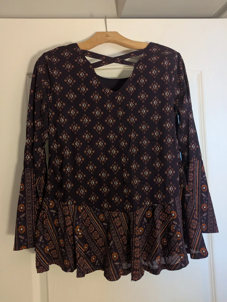 Floral Print Long Sleeve Blouse image indicator(2)