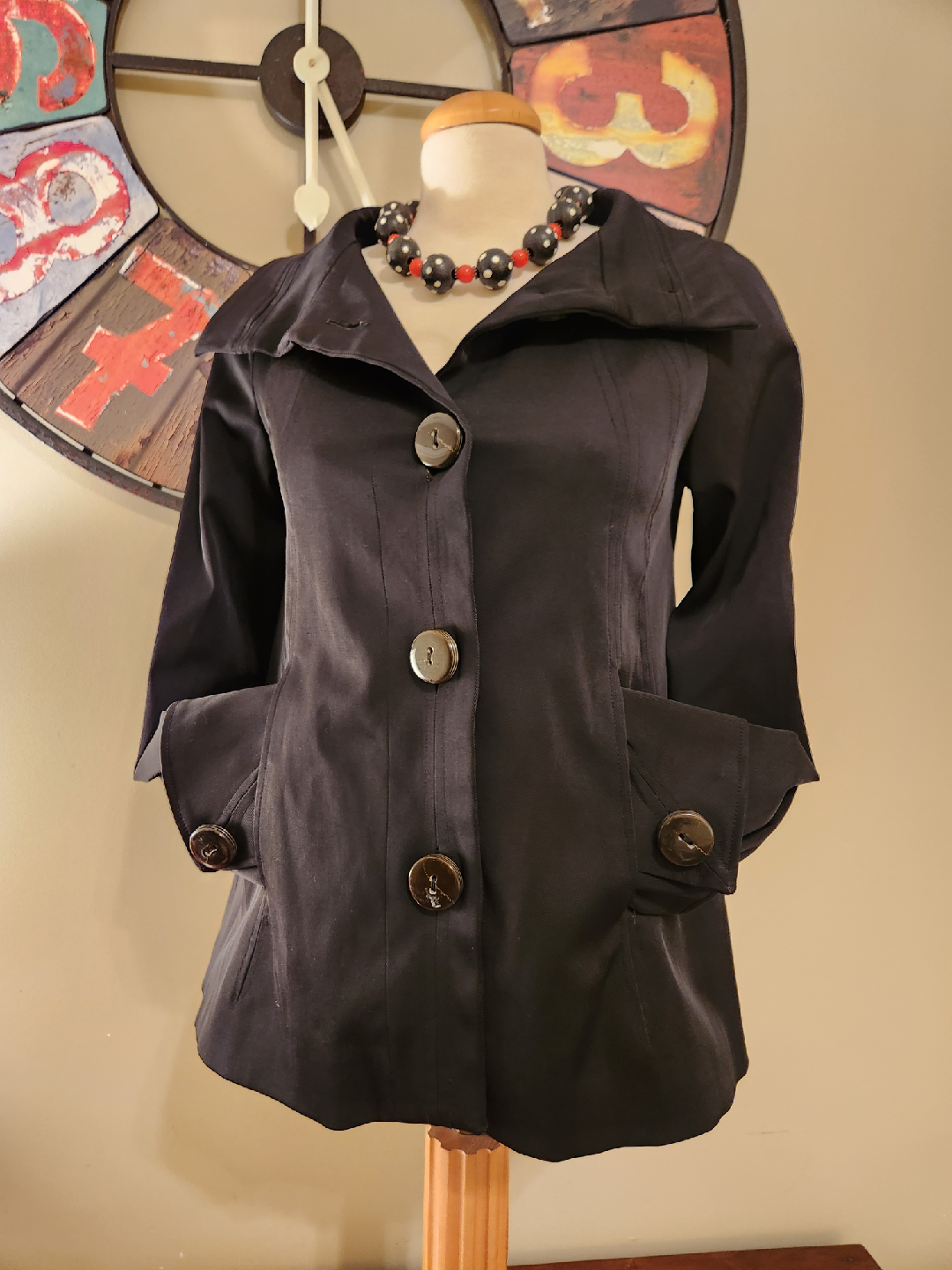 FANTASTIC FALL  Zara Basic Black Rain Jacket Size S - photo 4