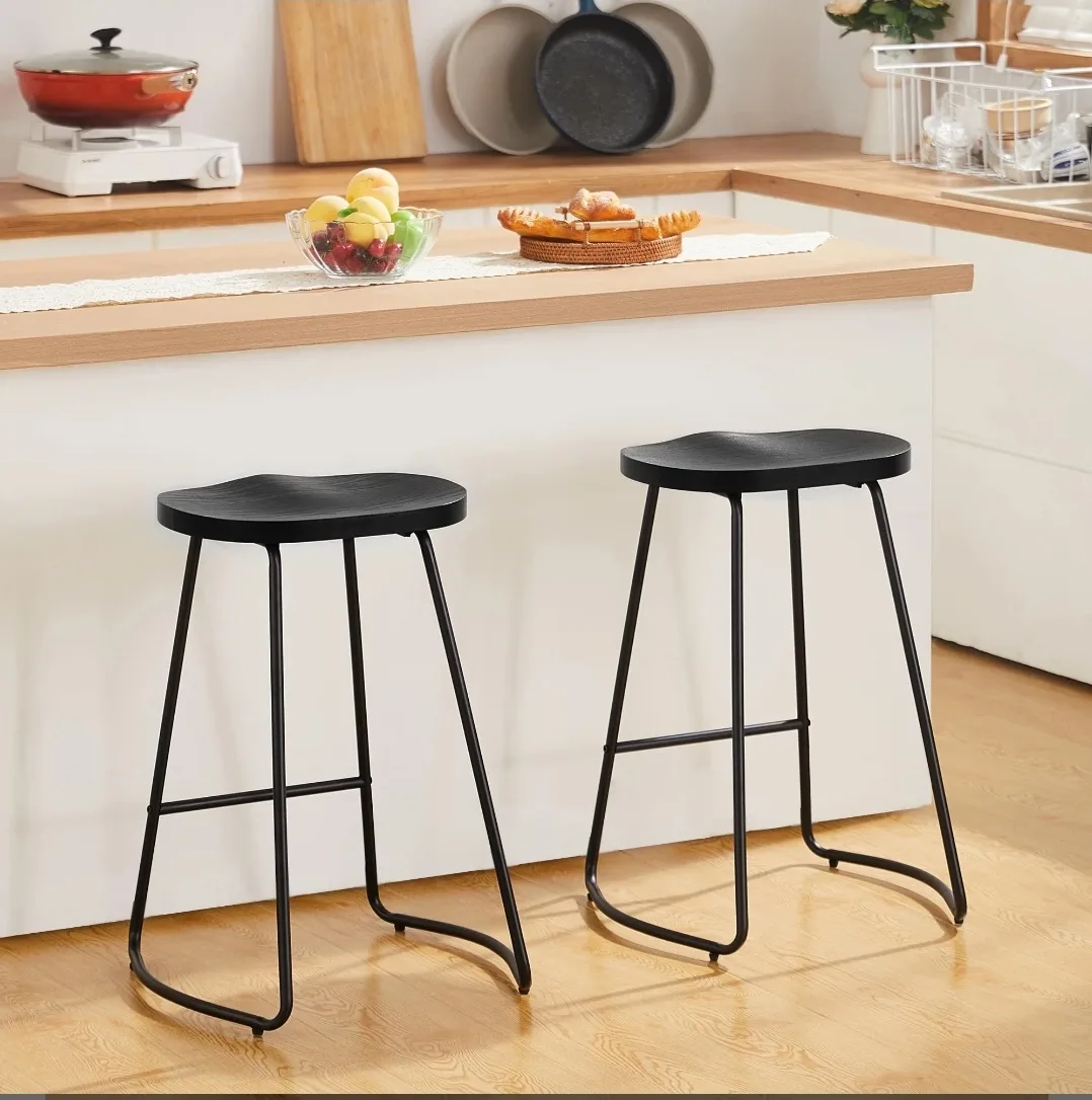 Set of 4pcs. Saddle Seat Bar Stools image indicator(4)