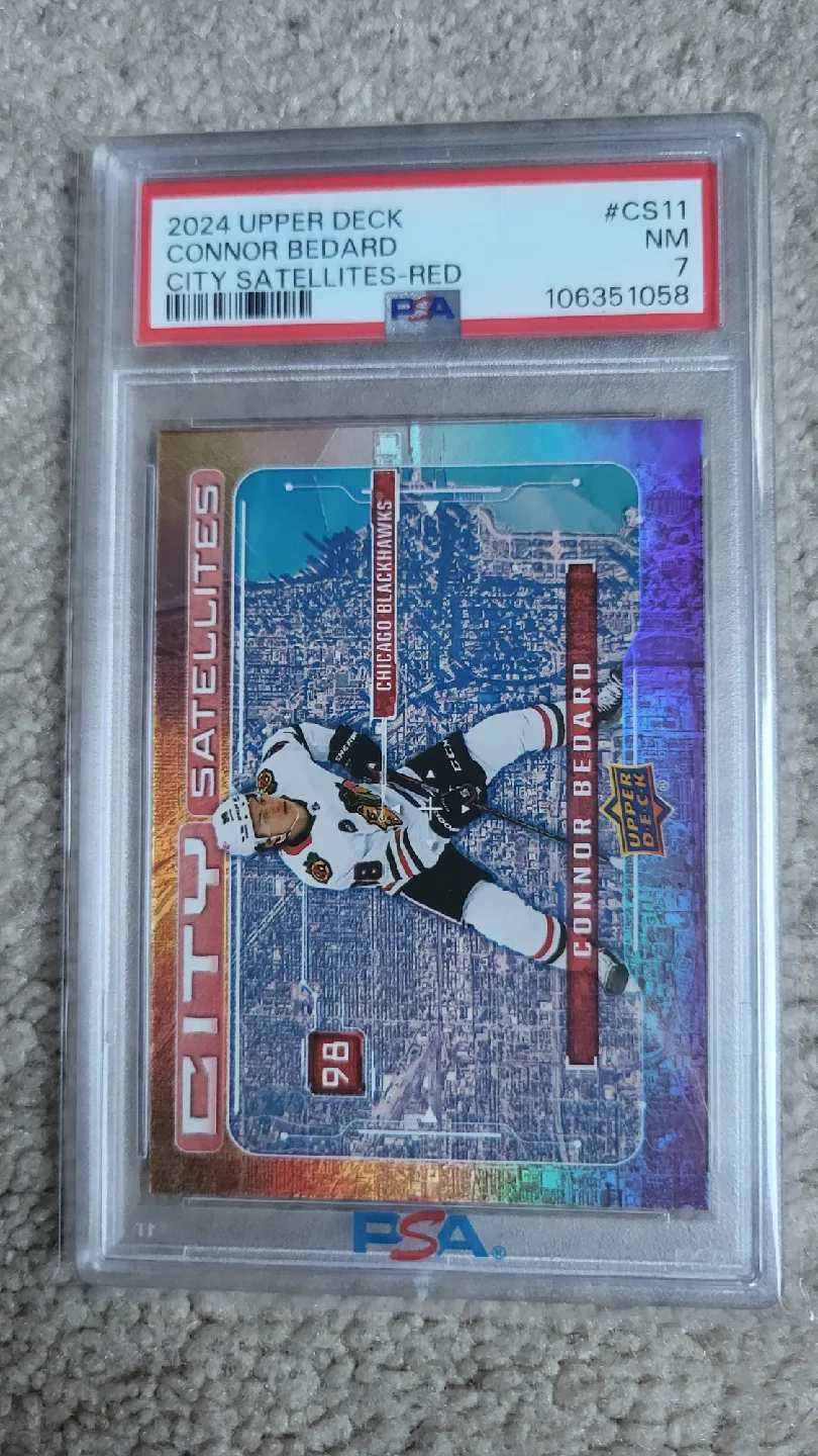 2024 Upper Deck Connor Bedard City Satellites-Red Hockey Card thumbnail