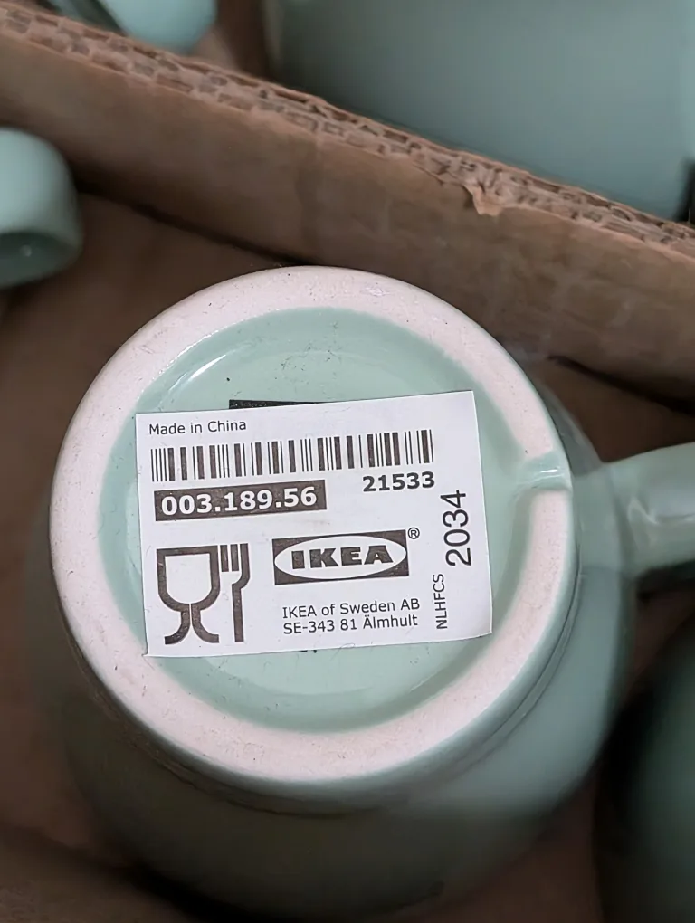 10 IKEA FÄRGRIK Mugs - Light Green image indicator(3)