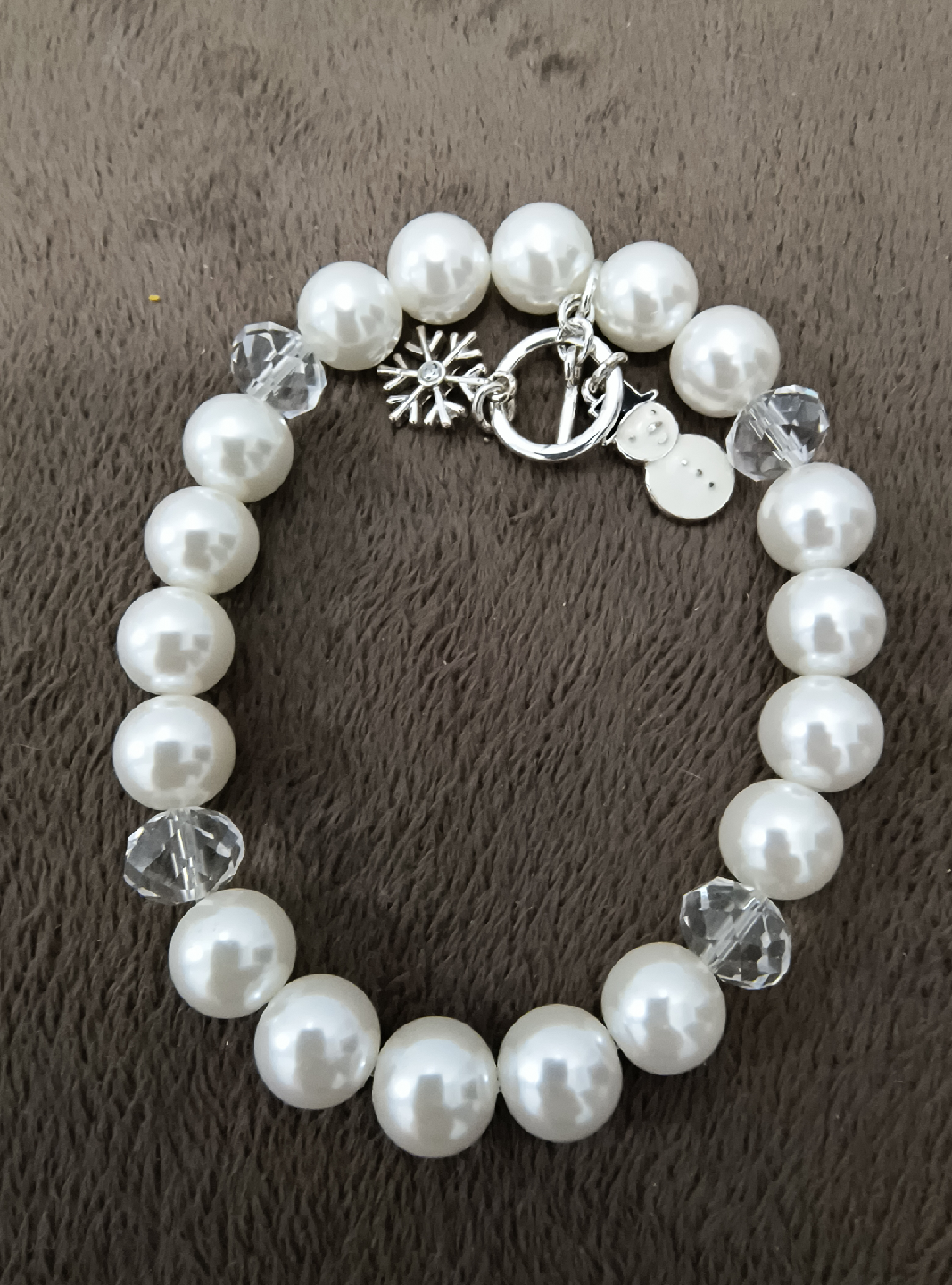 Pearl & Crystal Snowman Bracelet - photo 3