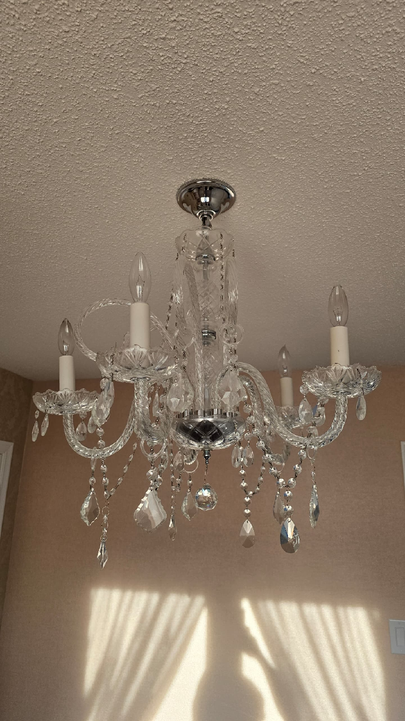 Two Crystal Chandelier Lighting Fixture