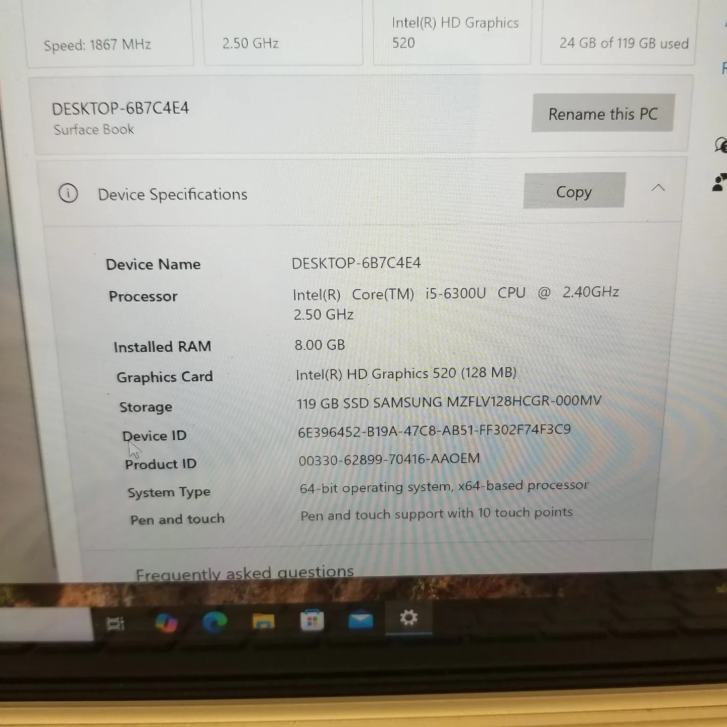 Microsoft Surface Book 13.5" Core i5 8GB RAM 120GB SSD image indicator(4)