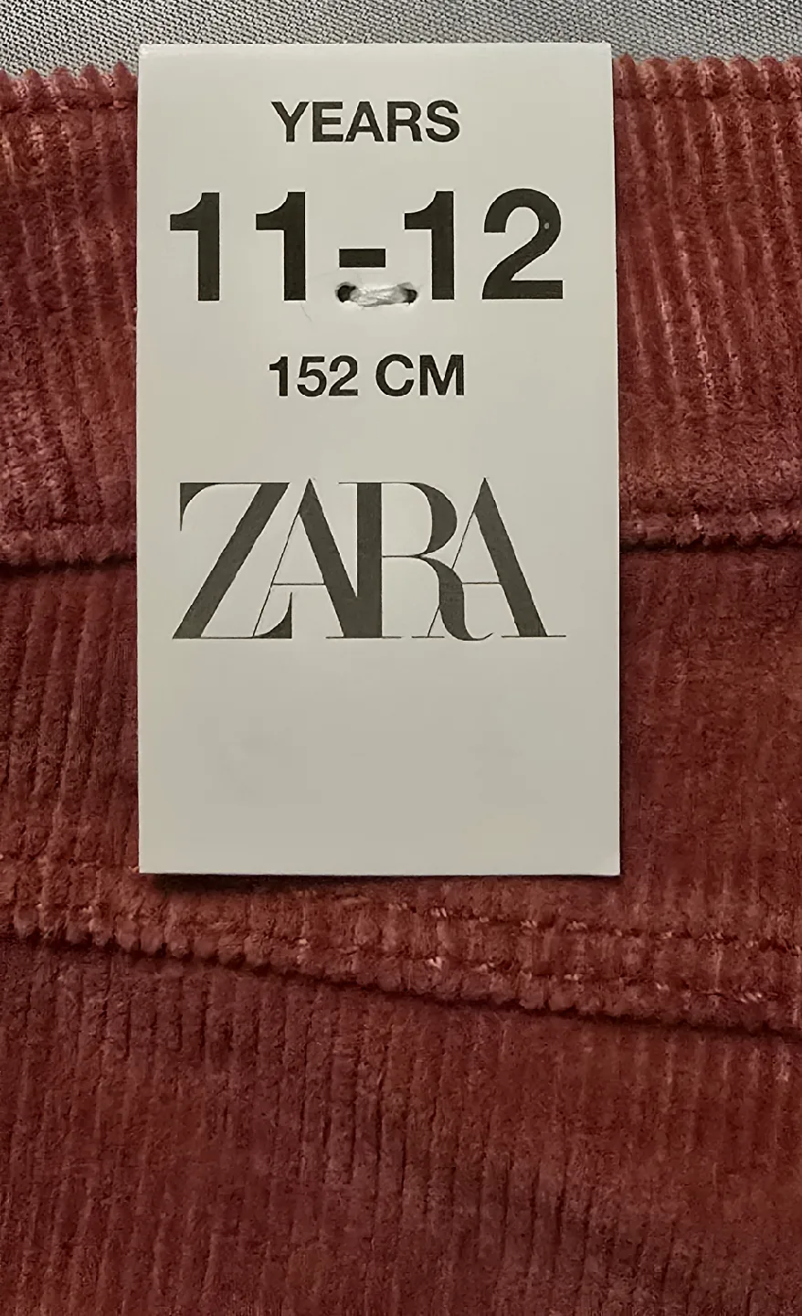 NEW! Girl's Zara Corduroy Pants! Size 11-12 Youth image indicator(8)