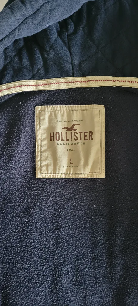 Men's Hollister Navy Blue Hoodie Jacket image indicator(6)