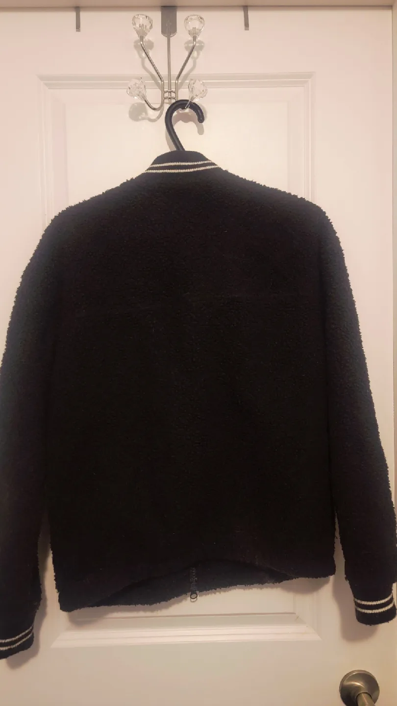 Elizabeth and James Black Bomber Jacket image indicator(3)