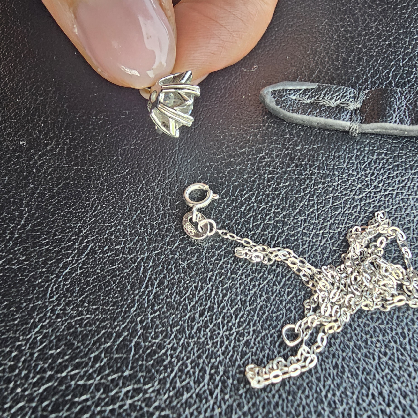 Sterling Silver Necklace with Pendant - photo 2