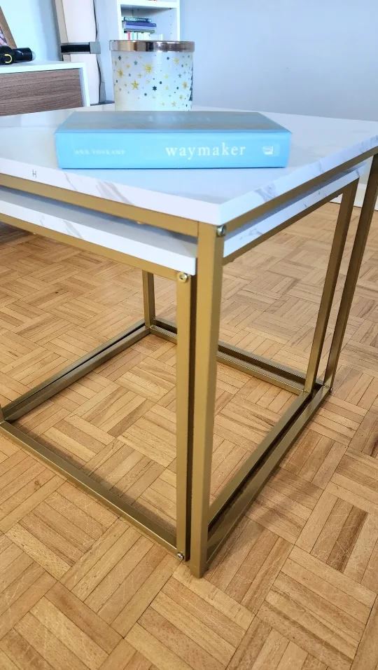 Marble-Finish Coffee Tables set (2 new pcs) image indicator(3)