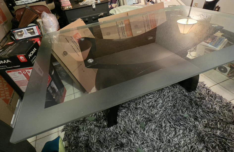 Glass Top Coffee Table with Modern Base - photo 5