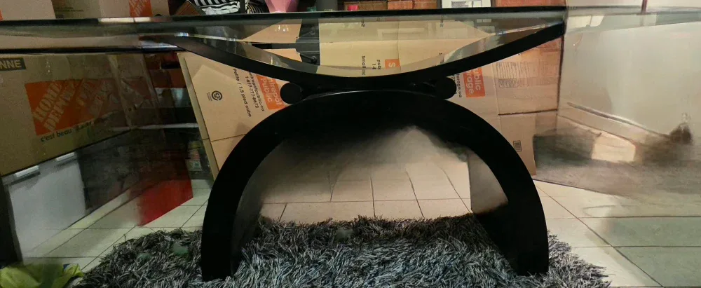 Glass Top Coffee Table with Modern Base image indicator(6)