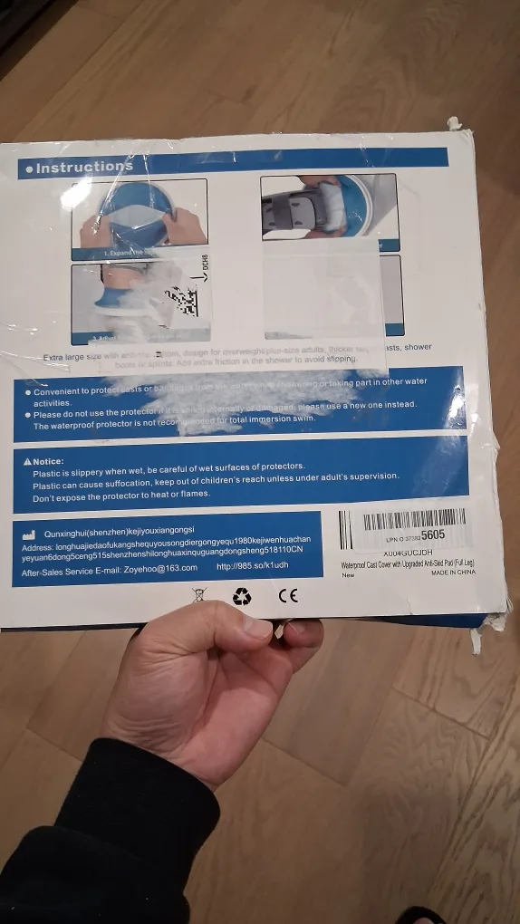 Anti-Slip & Extra Wide Waterproof Full Leg Cast Cover image indicator(6)