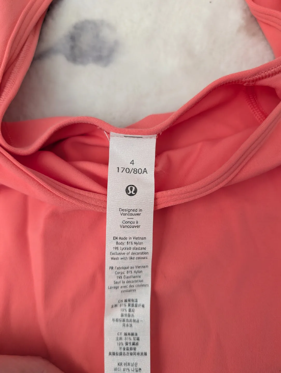 Lululemon Coral V neck crop- Size 4 image indicator(2)