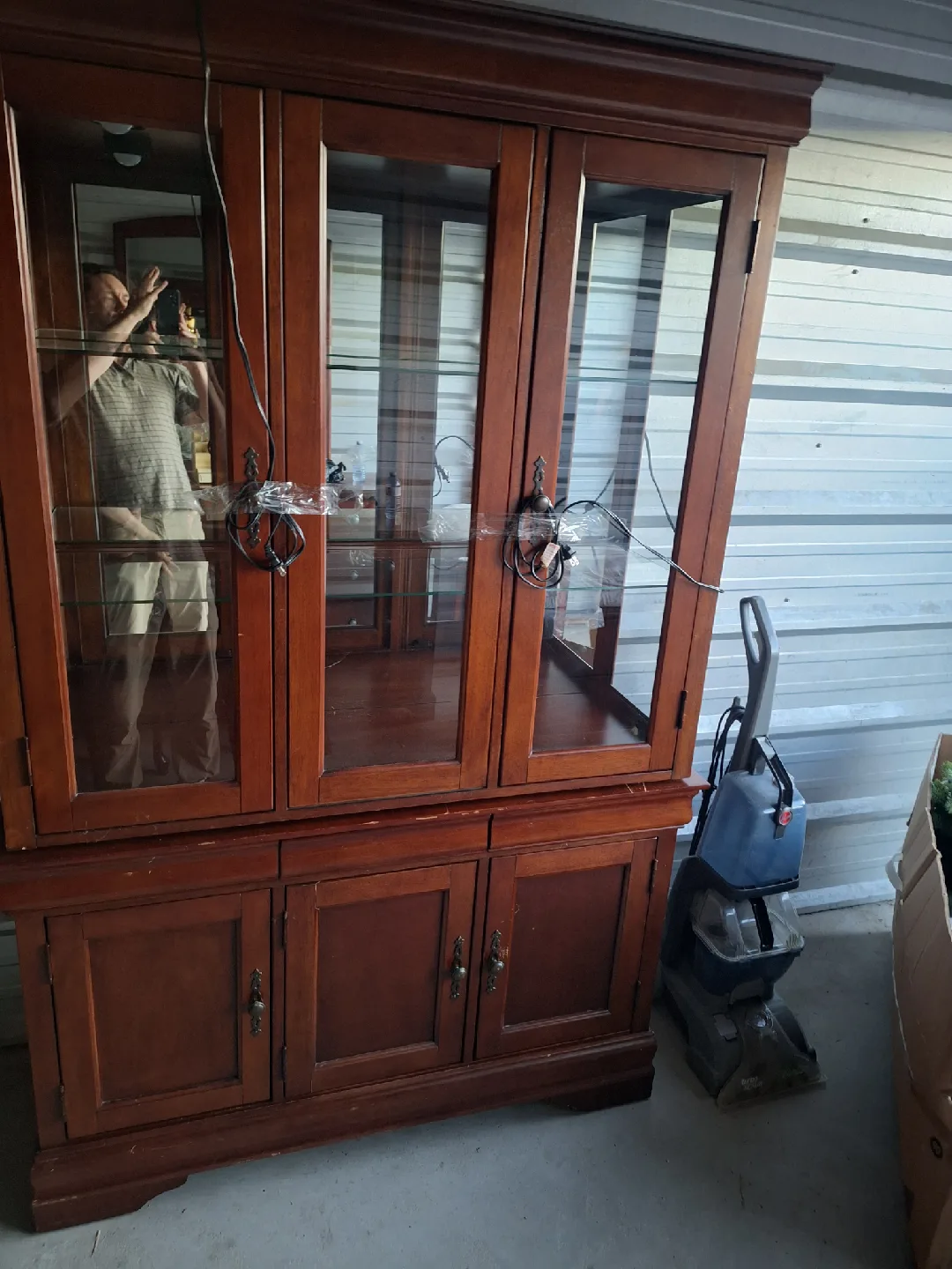 Wooden China Cabinet and Buffet Set thumbnail